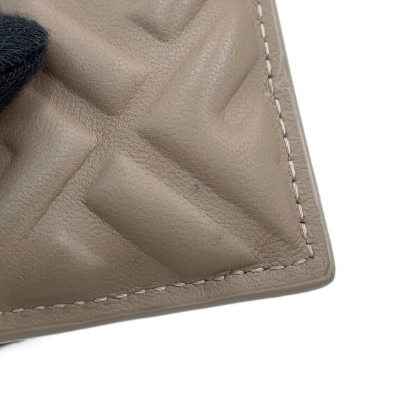 FENDI Baguette Card Case Nappa Leather Gray - Picture 4 of 10